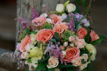 wedding bouquet of roses