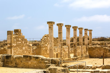 Fototapeta na wymiar ruins of ancient Paphos on the island of Crete