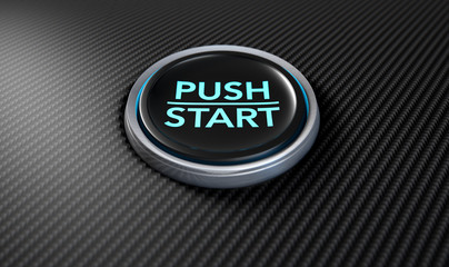 Push To Start Carbon Fibre Button