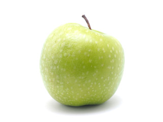 green apple on a white background