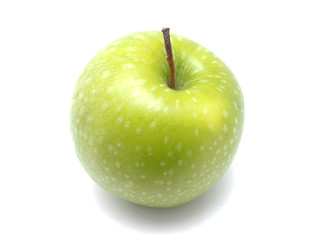 green apple on a white background