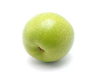 green apple on a white background