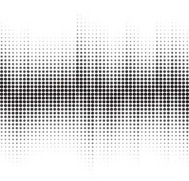 An abstract black and white halftone background