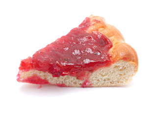 berry tart on a white background