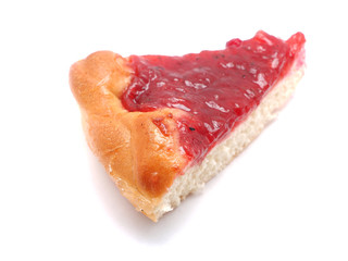 berry tart on a white background