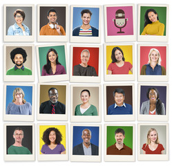 People Diversity Faces Human Face Portrait Community Concept