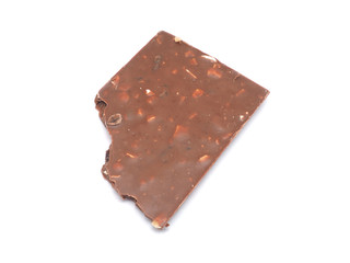 chocolate on a white background
