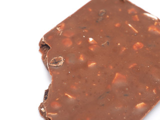 chocolate on a white background