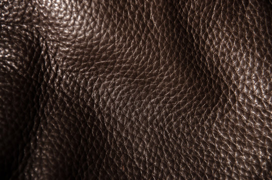 texture of large dark brown leather 