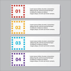 Business infographics number banners template or website layout. Vector. Illustration