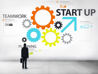 Startup New Business Plan Strategy Teamwork Concept