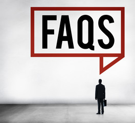 Fototapeta premium Frequently Asked Questions Faq Feedback Information Concept