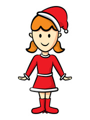 cute girl wearing santa costume