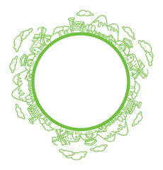 farm earth with copy space