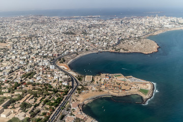 Aerial view of Dakar - obrazy, fototapety, plakaty