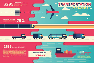 Transportation Infographics,vector,illustration.