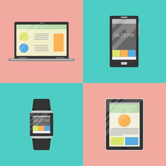  laptop, digital tablet, smartphone, smart watch