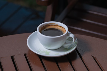 Coffee in a cup.