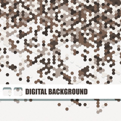 Vector background of different color hexagons