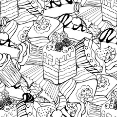 Sketches of desserts