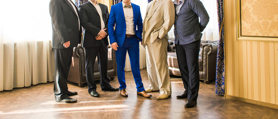 Fototapeta premium groomsmen and groom