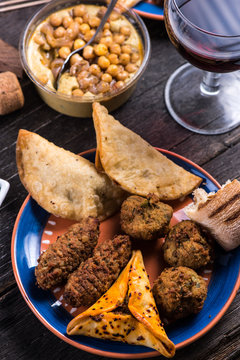 Maroccan style snack selection,tapas