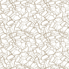 Vector seamless pattern of randomly scattered socks