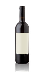 Wine bottle isolated on white