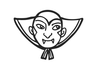 vampire face doodle