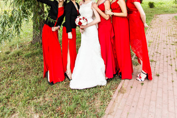 Fototapeta na wymiar bridesmaids