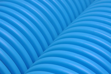 Blue curvilinear tubes for industry