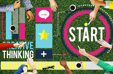 Start Begining Forward Direction Motivation Concept