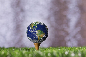 earth on a tee peg. The Planet Earth original image from NASA