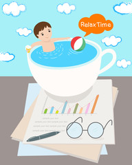 relax time for businessman