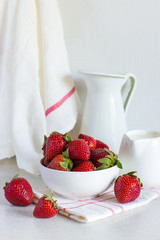 fresh strawberry on white  background