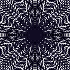 Op art, moire pattern. Relaxing hypnotic background with geometr