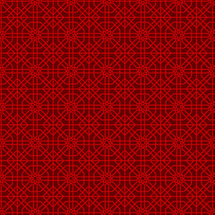Seamless Chinese window tracery polygon geometry line pattern background.
