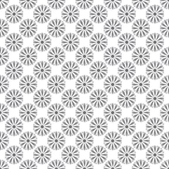 Poster Seamless pattern whit gray flowers on a white background © elinorka