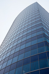 Fototapeta na wymiar Blue glass modern business center