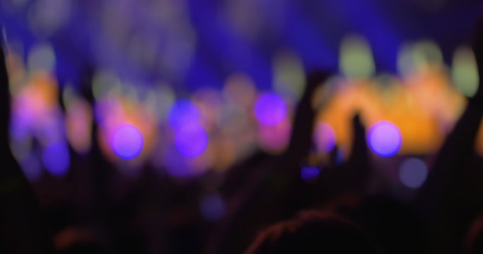 Grateful Public Applauding during the Concert