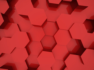 Obraz na płótnie Canvas Abstract hexagonal business background rendered