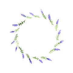 Watercolor floral decorative element