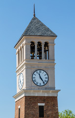 Fototapeta na wymiar Modern Clock and Bell Tower