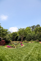 Manicured Lawn Around Formal Garden