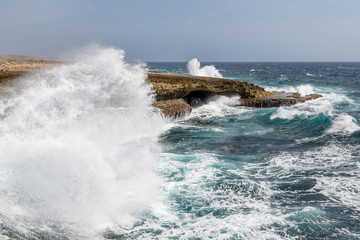 Waves Crashing Over Black Rock Beach
