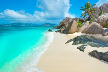 Rideaux tamisants Anse Source D'Agent, île de La Digue, Seychelles Anse Source d'Argent - Beach on island La Digue in Seychelles