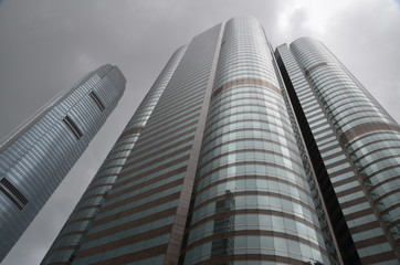 Modern business street in Hong-Kong