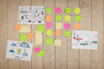 Brainstorm wall in creative office