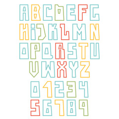 alphabet. vector font