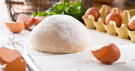 Selbstgemachter Brot teig 